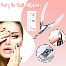 Acrylic False Nail Tip Cutter Clipper Nail White with Spring Manicure Tip Cutter