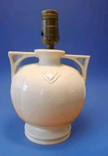 Ceramic Table Lamp Off White 1940/50’s MCM Vintage No Shade 10" Tall Read