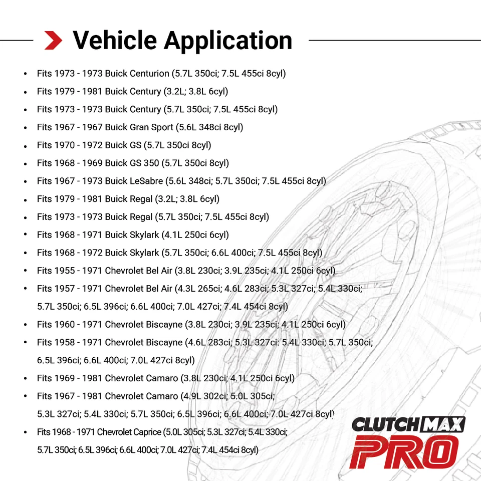 Kit de embrague ClutchMaxPRO etapa 4 para Buick Chevy GMC Camaro Corvette Chevelle Foto 4 de 4