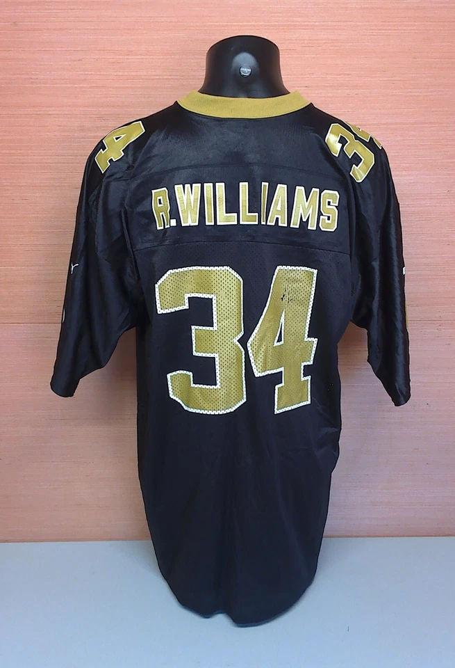 Camiseta de fútbol americano Ricky Williams #34 New Orleans Saints negra Puma NFL talla 2X Foto 4 de 4