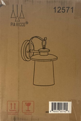 Pia Ricco 1- Light Oil Rubbed Bronze Outdoor Wall Lantern Sconce 1Jay-12571 - Picture 3 of 3