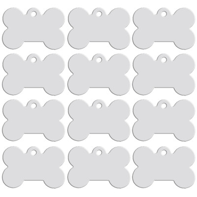 100pcs Wholesale Blank Aluminum Bone Dog Tags Personalized Cat Dog Name ID Tag