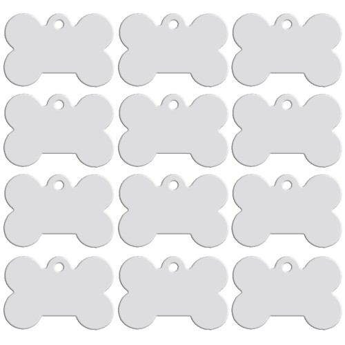 20pcs Blank Aluminum Bone Personalized Dog Tags Engraved Custom Cat Name ID Tag - Picture 19 of 22