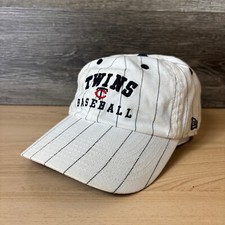 Minnesota Twins Hat Cap Strap Back Womens White Pinstripe MLB Baseball New Era