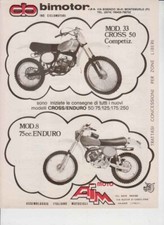 advertising Pubblicità MOTO AIM 50 CR 75 ENDURO 1978 MOTOITALIANE MOTOSPORT