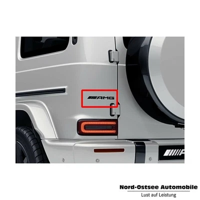 Original AMG Logo Schriftzug schwarz glänzend Mercedes-Benz G-Klasse neu - Bild 1 von 2