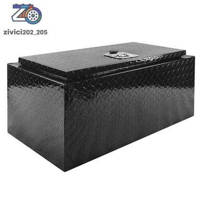 Aluminum Truck Tool Box 30'' x 14'' x 16'' Trailer RV Underbody Tool Storage Black
