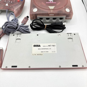 MINT Sega Dreamcast Hello Kitty Skeleton Pink Console HKT-3000 Keyboard Bundle