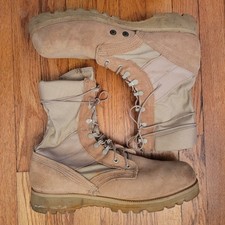 Military Desert Tan Combat Boots Vibram Soles Suede Combat Hot Weather 11.5R