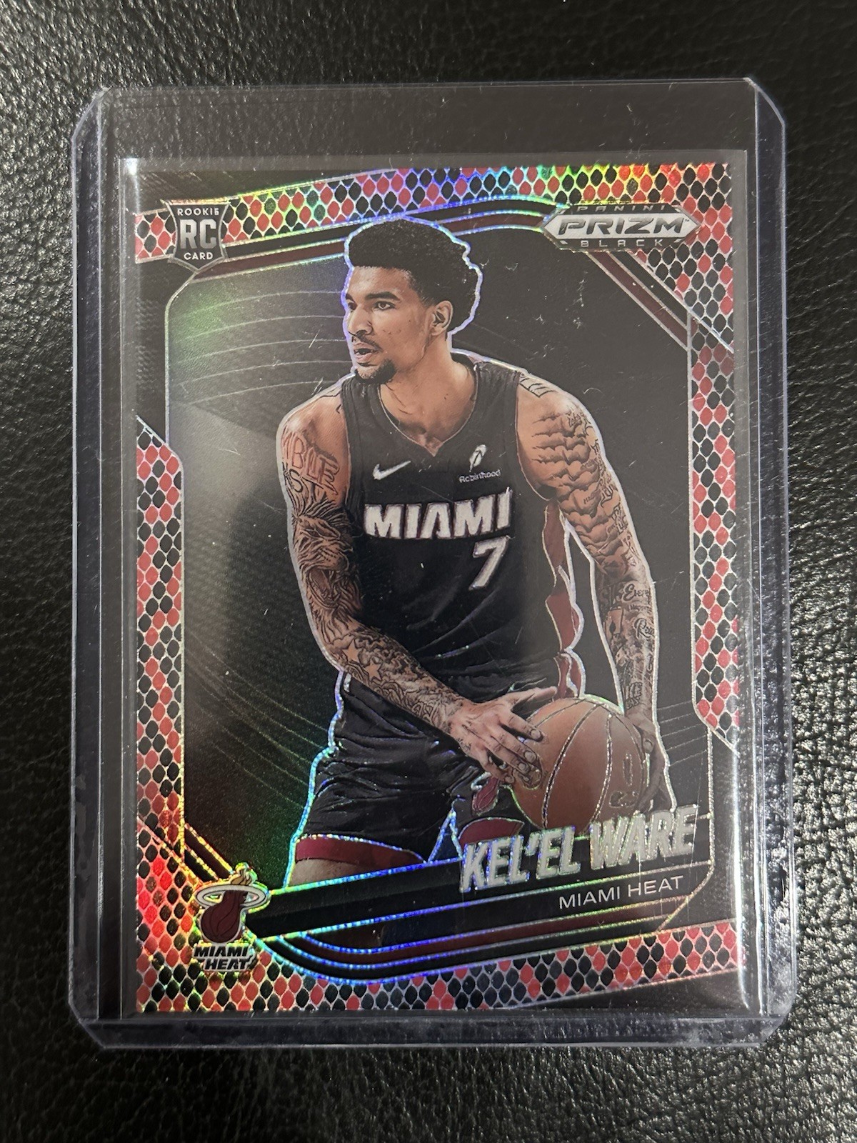2024-25 Panini Prizm Black Kel’el Ware Snakeskin Prizm SSP Rookie #156