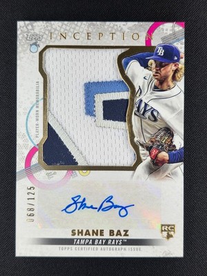 Shane Baz 2022 Topps Inception Jumbo RPA ROOKIE PATCH AUTO 68/125 RAYS ORIOLES