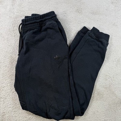 Adidas Sweatpants Mens Medium Black Fleece Drawstring Pocket Joggers Gym Active