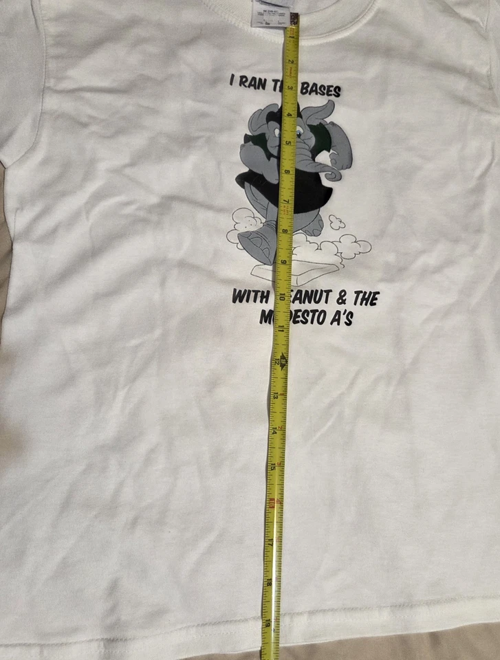 Camiseta Modesto A's Peanut Mascote Juventude Média Nova Atletismo Milb Cal League  - Imagem 4 de 4