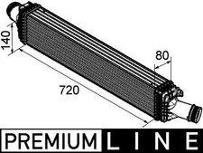 Ladeluftkühler PREMIUM LINE MAHLE CI 169 000P für AUDI C7 A4 8K2 A5 B8 8T3 8K5