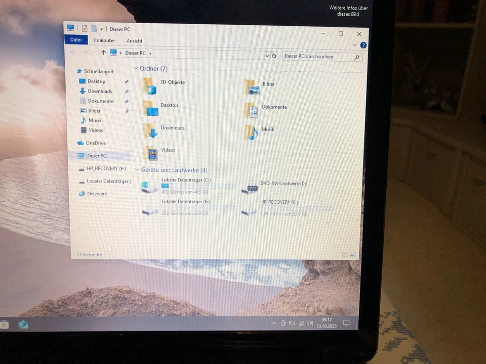 Notebook HP Pavilion DV7 Win 10 Prof 64 Bit 2 Festplatten - Bild 4 von 4