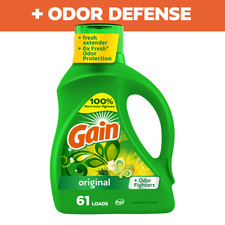 Gain Laundry Detergent Liquid with Odor Fighters, Original Scent, 88 fl oz