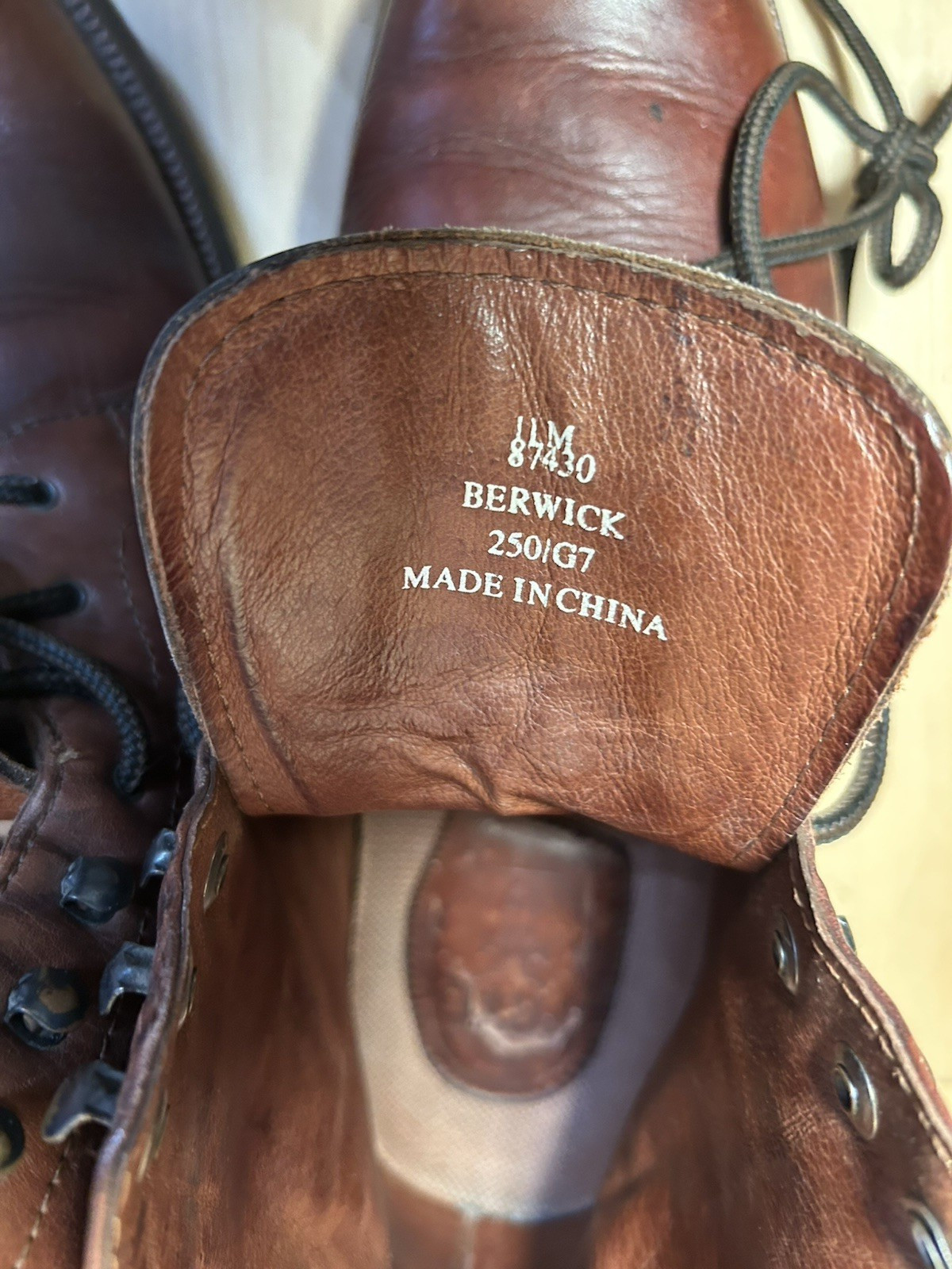 Frye Mens Berwick Lace Up Ankle Boots Size 11 M Brown Leather Vibram Sole