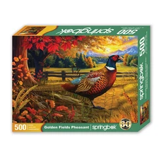 Golden Fields Pheasant 500 Piece Jigsaw Puzzle Springbok New