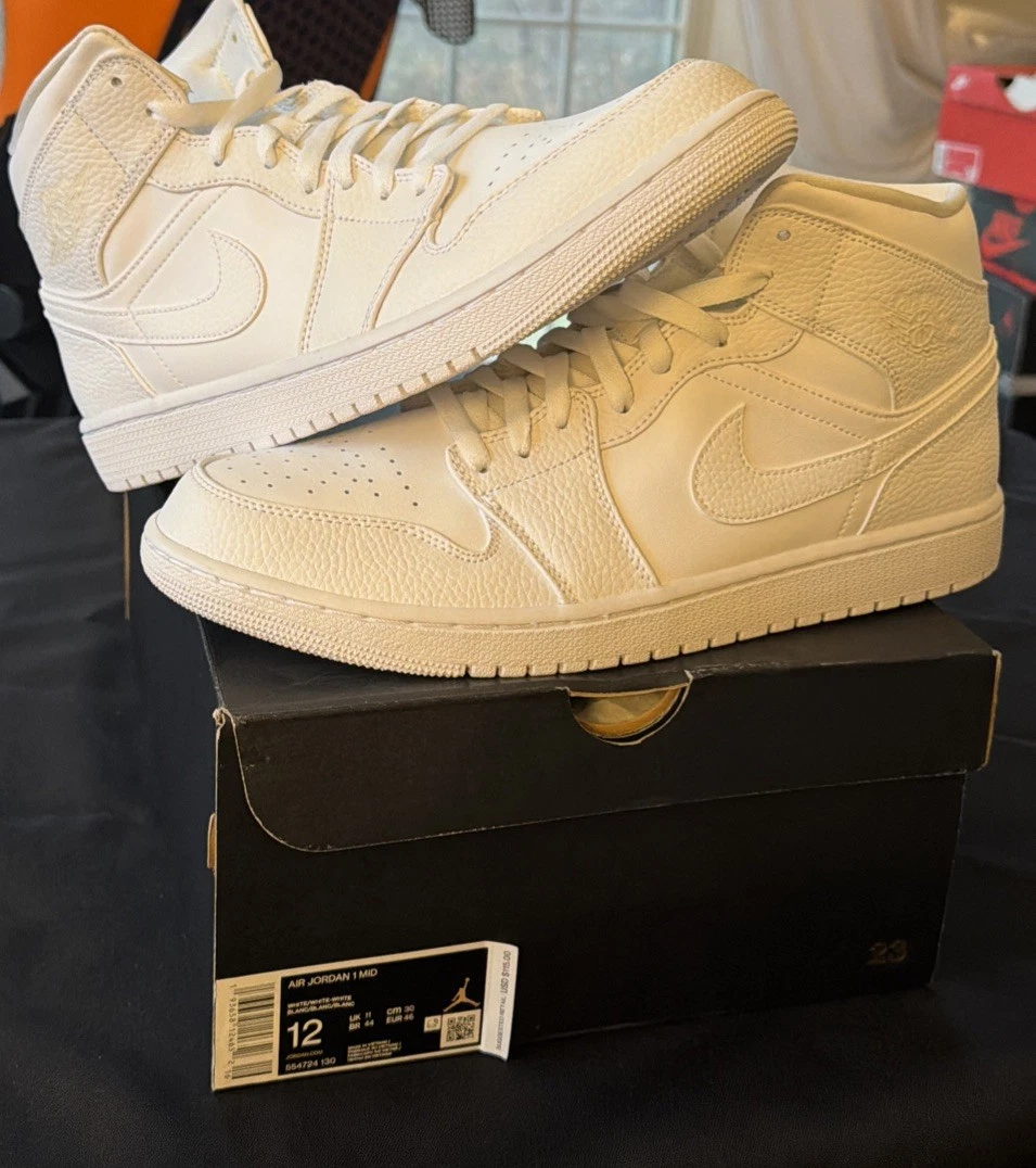 Las mejores ofertas en Jordan 1 Mid Triple White | eBay