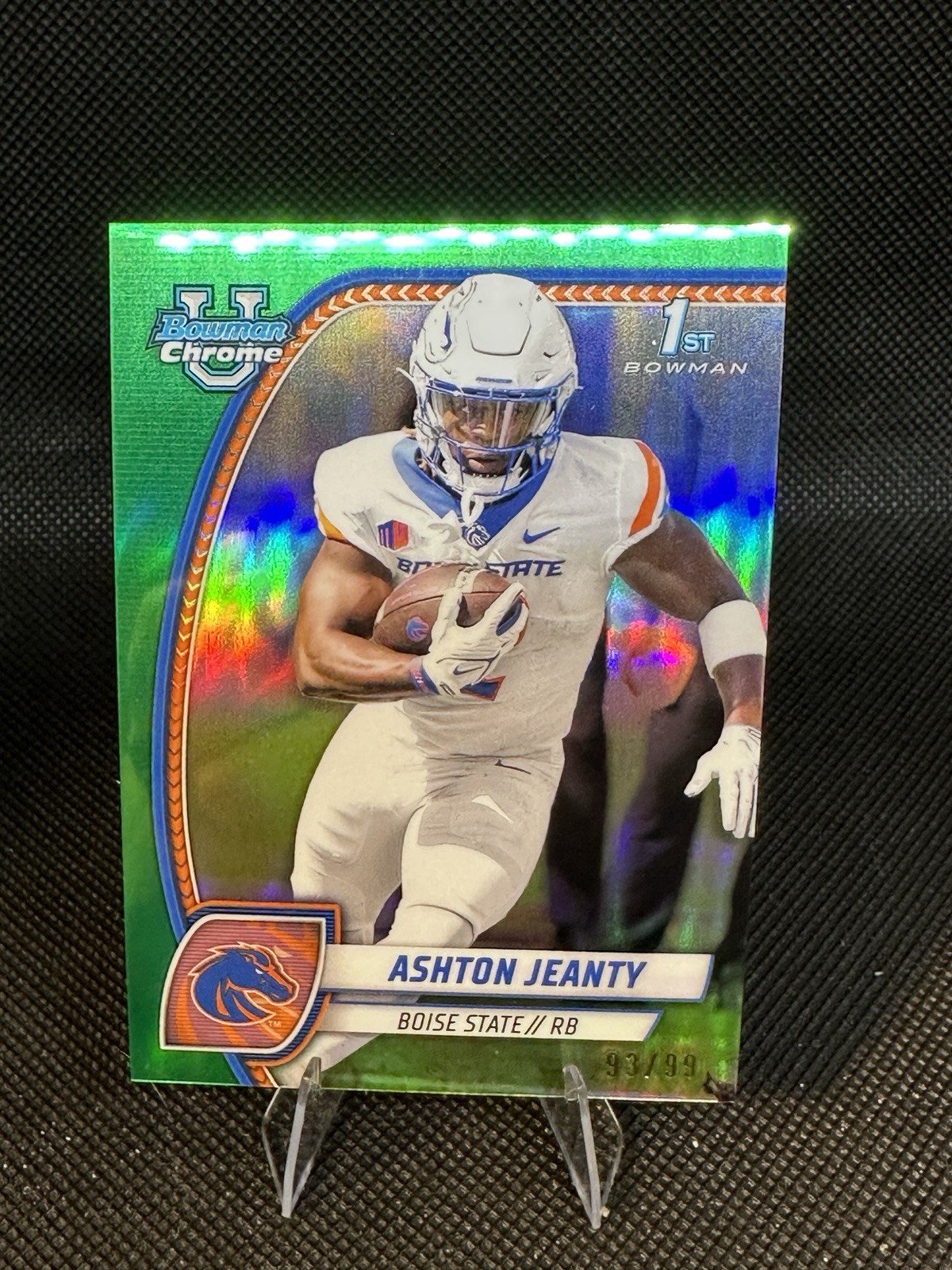 2024 Bowman Chrome University Ashton Jeanty 1st Bowman GREEN REFRACTOR /99 #17