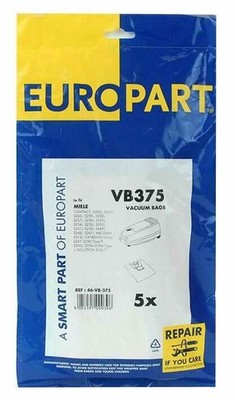 EUROPART - Compatible Miele Type FJM Series Vacuum Cleaner Dust Bags 5 Pack