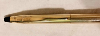 Vintage Cross Gold Plated Ballpoint Pen Cased VGC Used