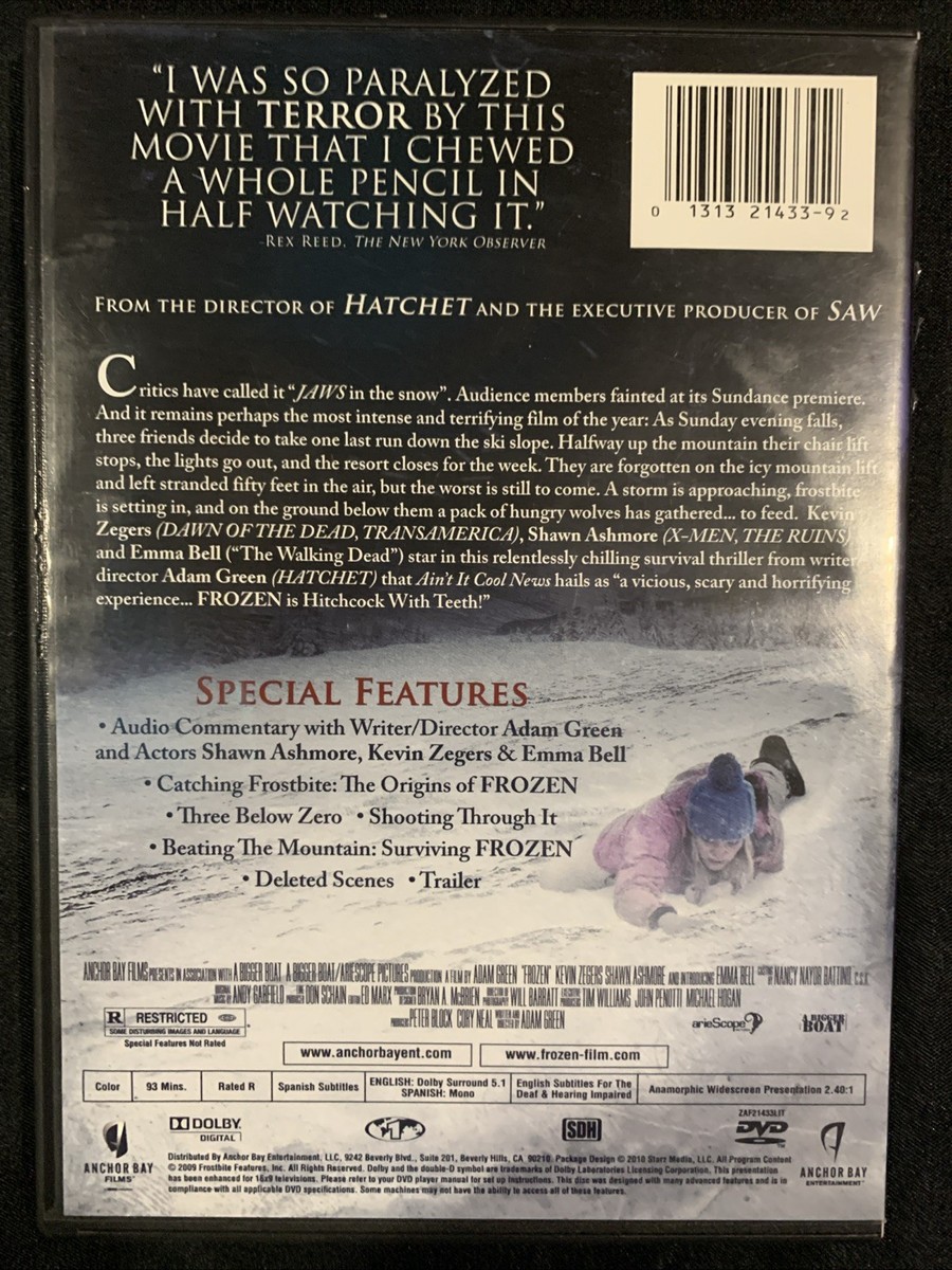 Frozen (DVD, 2010, Horror Film, Kevin Zegers, Shawn Ashmore) | eBay