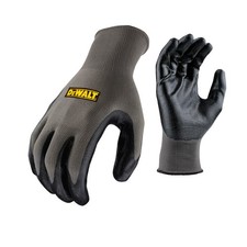 Dewalt Smooth Nitrile Coated Work Gloves Large EU Breathable Poly Shell DPG66L