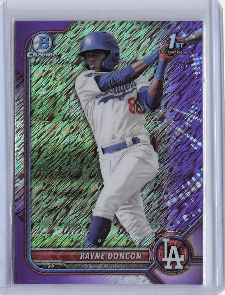 2022 Bowman Chrome #BCP-202 Rayne Doncon Purple Shimmer Refractor /250