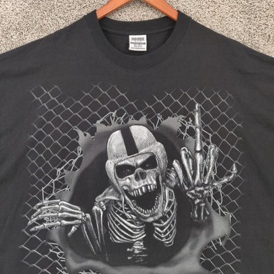 Vintage Los Angeles Raiders T Shirt Mens 4XL Tall Black Football