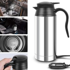 12V Auto Wasserkocher Edelstahl 750ml Reisewasserkocher Teekanne Auto Kettle,