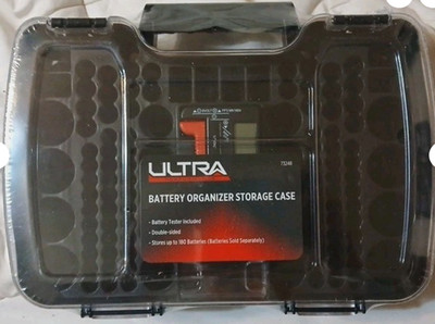 180 Battery Storage System Caddy Organizer w/Case & Tester AA AAA C D 9VOLT FLAT
