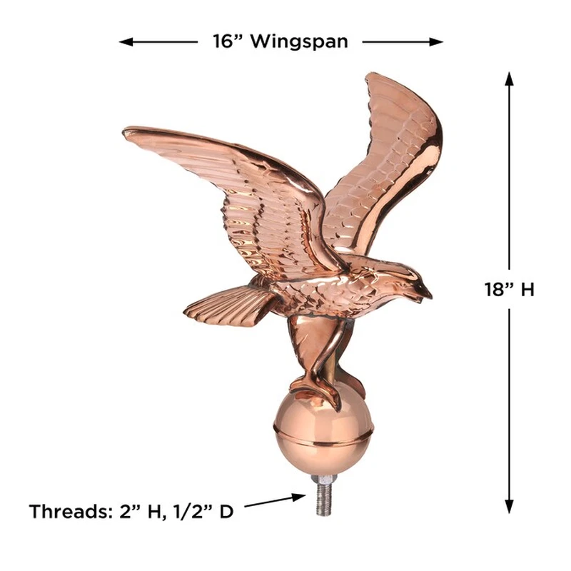 Copper Eagle Weathervane for Outdoor Decor - Image 4 of 4