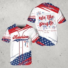 America 250th Anniversary Baseball Jersey We The People 1776 2026 Patriotic Jers