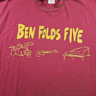 Vintage Ben Folds Five Shirt Mens XL Red Band Graphic Tee 90s | eBay