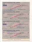 France Series 4 Cheques from the Banca Nazionale del Lavoro, Italy Series Presented