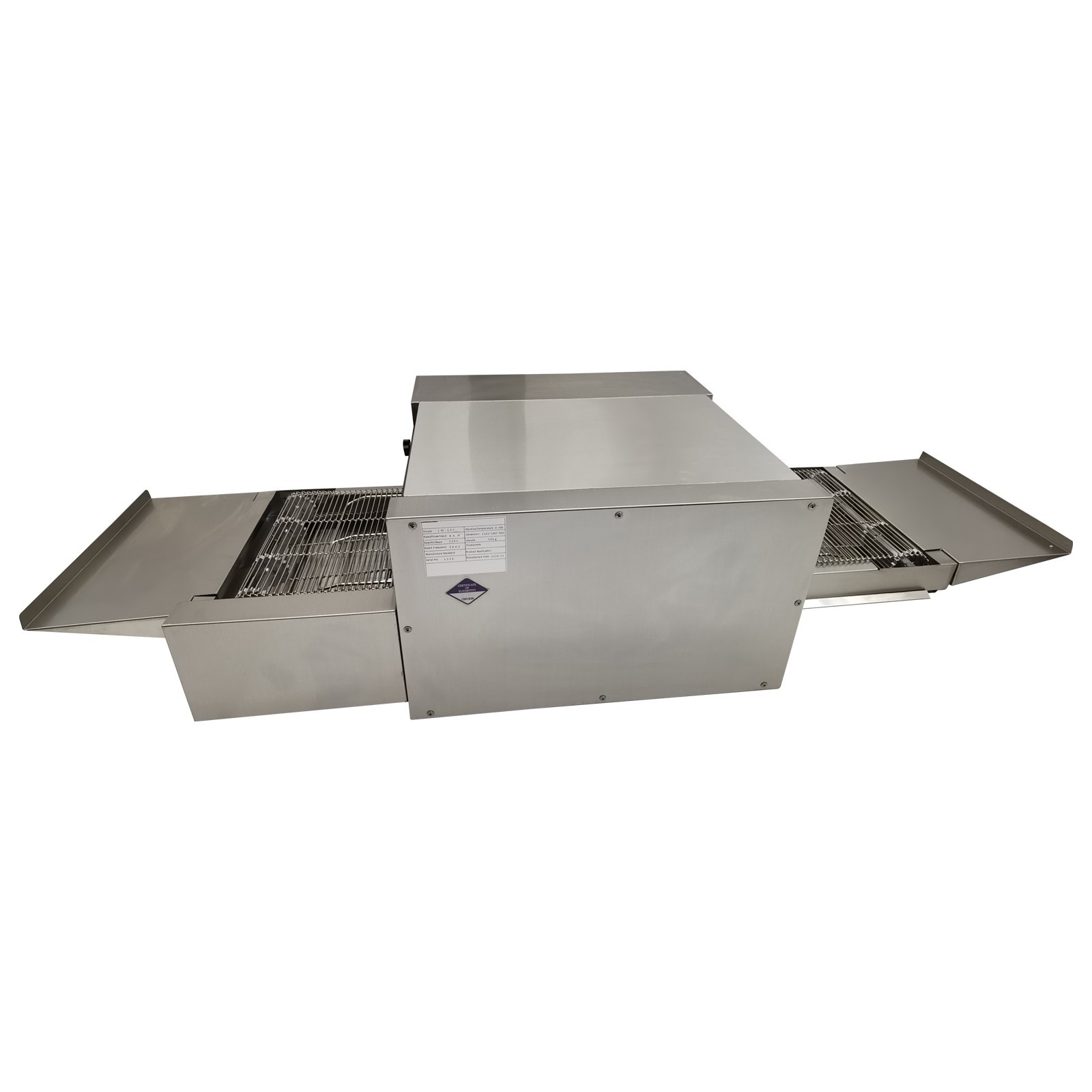 220V Electric Straight Tube Conveyor Pizza Oven Commercial Baking Oven 12"