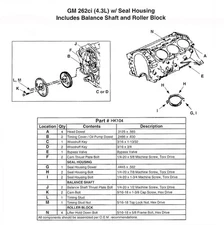 ENGINETECH HEADACHE KIT GM CHEV 4.3L 1PC R MAIN WITH BAL SHAFT
