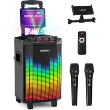New Karaoke Machine for Adults and Kids with 2 Bluetooth Wireless Microphones...