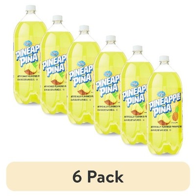 Pineapple Soda 2 Liter Bottle 6 Pack Bulk Fizzy Drink