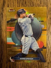 2025 Topps Finest George Springer  Gold Refractor /25 Uncommon #141 Blue Jays