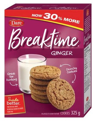 Dare Breaktime Ginger Cookies, 325g/11.5oz, 12 Count