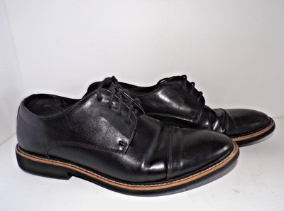 Mens David Stone Black Dress Shoes, Size 9EEE