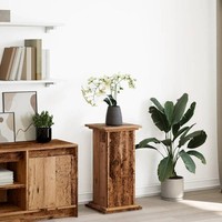 Postament Mit Stauraum Altholz-Optik 31X30X60 Cm Holzwerkstoff