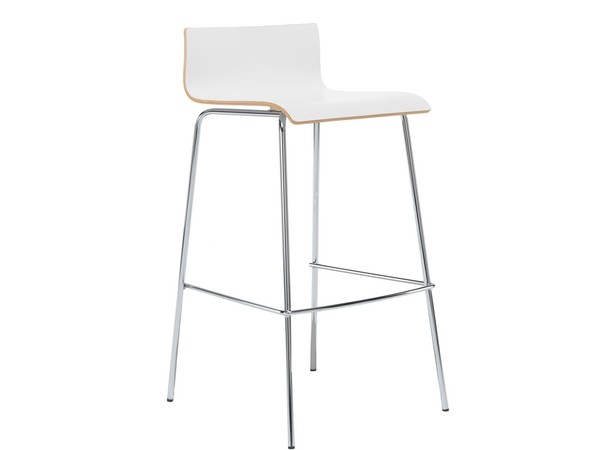 Moderner Designer Barhocker Mit Lehne Weiß Barstuhl Tresenhocker FüR KüCheninsel-image