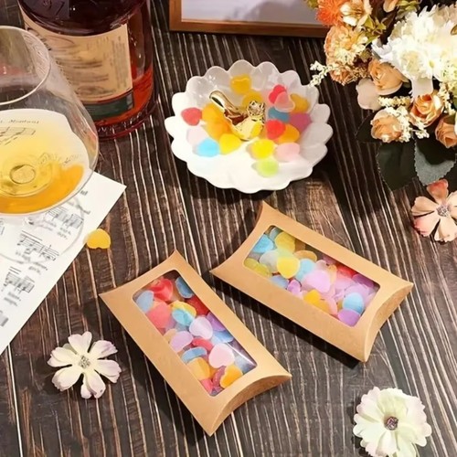 10pcs Kraft Paper Gift Folding Paper Box Wedding Birthday Party Supplies - Picture 5 of 15