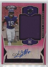 2024 Certified Freshman Fabric Mirror Signatures Pink Dallas Turner Auto 7sd