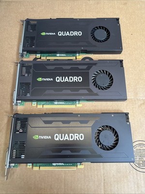 Lot of 3 - NVIDIA Quadro K4200 4GB Graphics Video Cards - 2x DisplayPort DVI