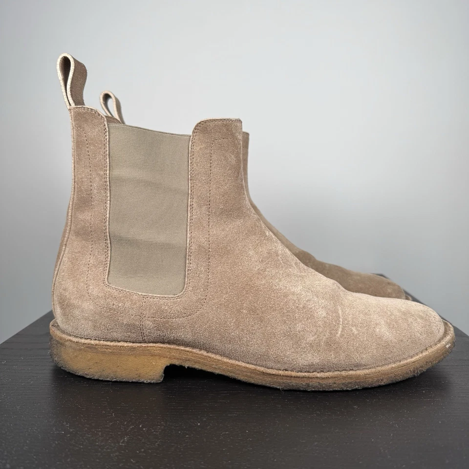 Botas Chelsea Bottega Veneta de gamuza de becerro en caramelo para hombre talla 41 tobillo Kanye West Foto 4 de 4