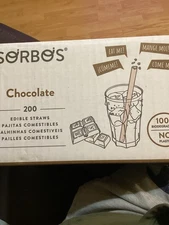 Sorbos Chocolate Edible Straws 200 Pack Expires 10/2026